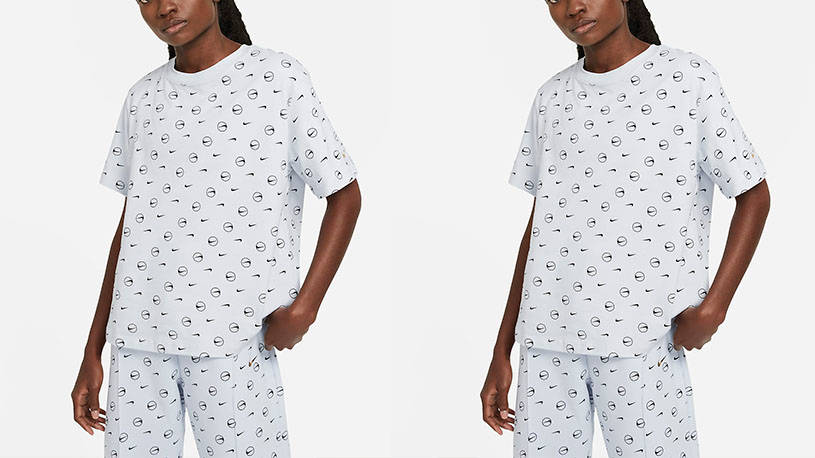 Nike Sportswear T-Shirt Logo Print Grey