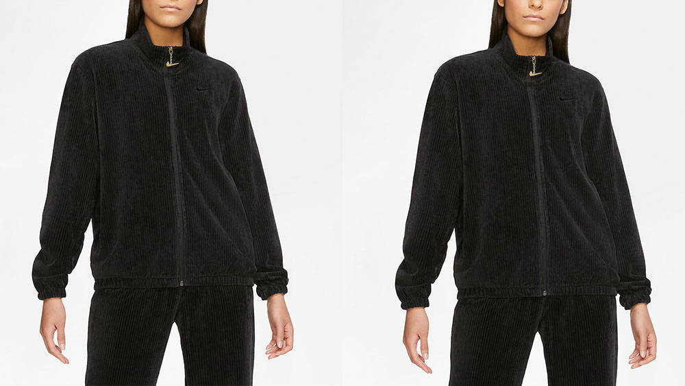 Nike velour hoodie black