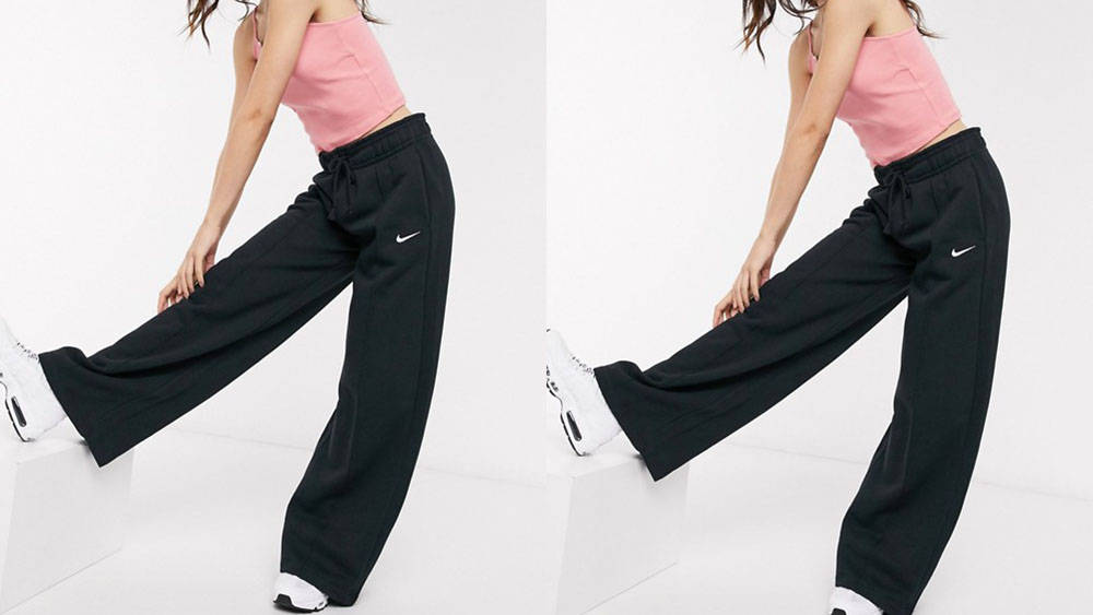 Nike Wide Leg Joggers Black