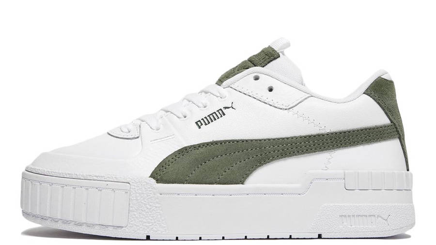 puma cali white green