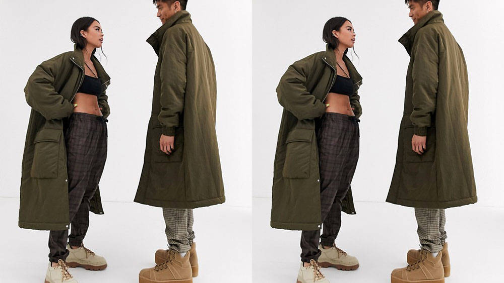 Reclaimed Vintage Long Puffer Coat