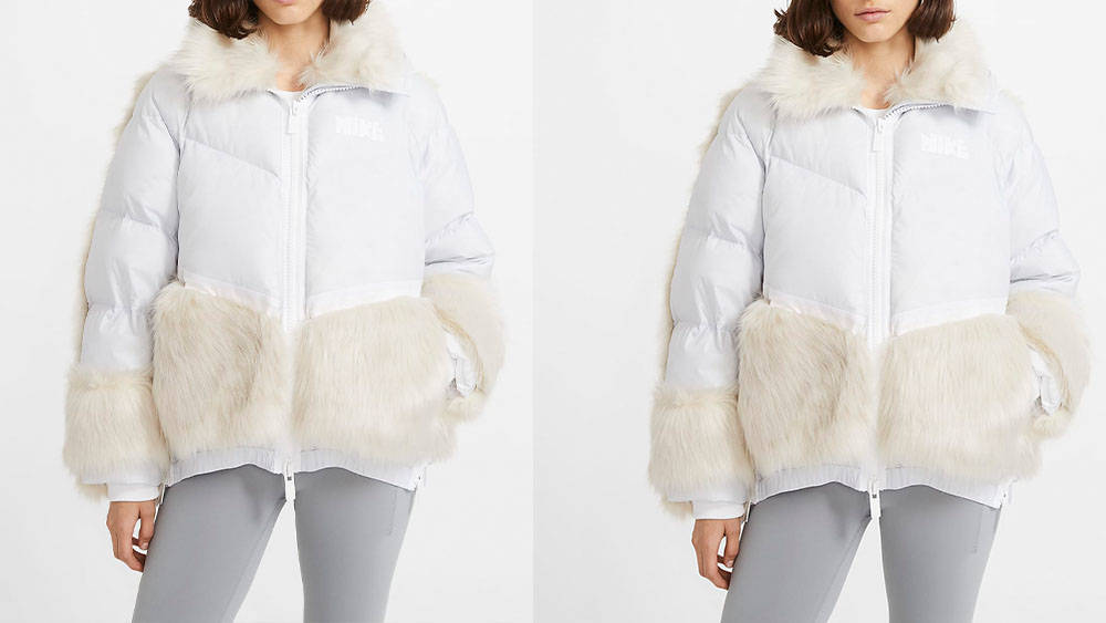 sacai x nike Parka white