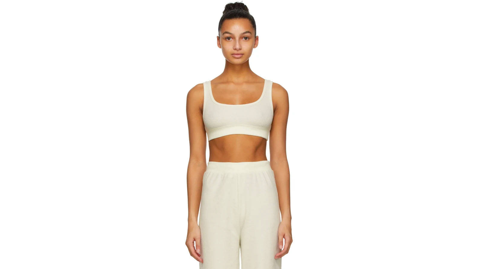 Skims off white scoop bra
