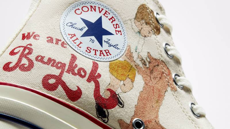 Spencer McMullen x Converse Chuck 70 Artist Series Egret Multi Closeup