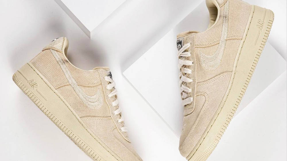 The Stüssy x Nike Air Force 1 "Black" & "Fossil Stone" Get Release Dates!