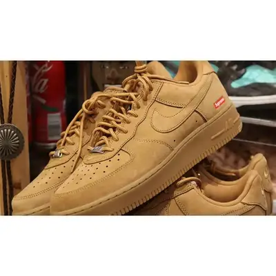 Supreme x Nike Air Force 1 Low Flax feature