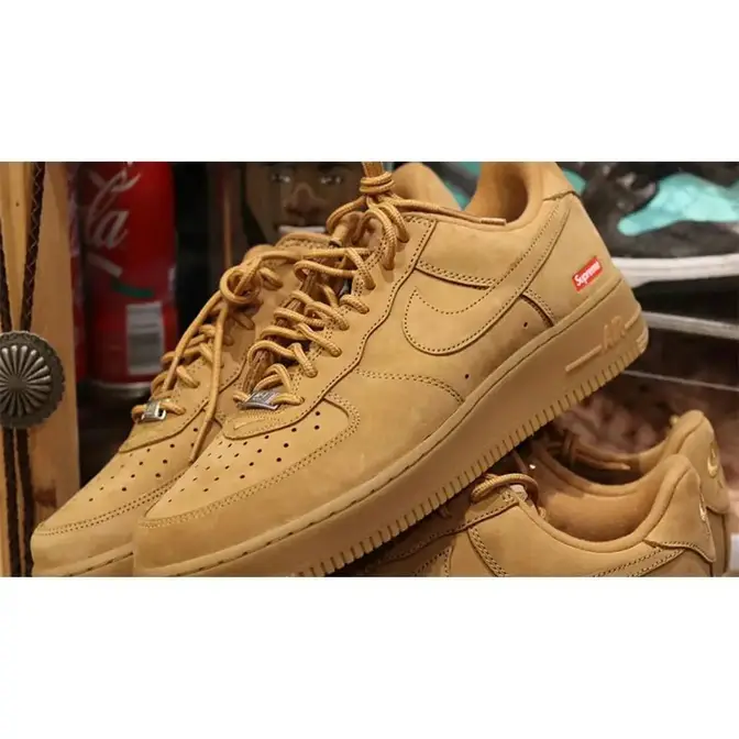 Supreme x Nike Air Force 1 Low Flax feature