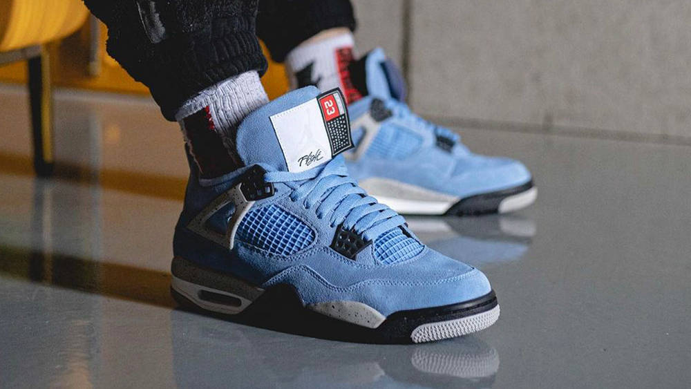 Image via repgod888 Air Jordan 4 "University Blue"