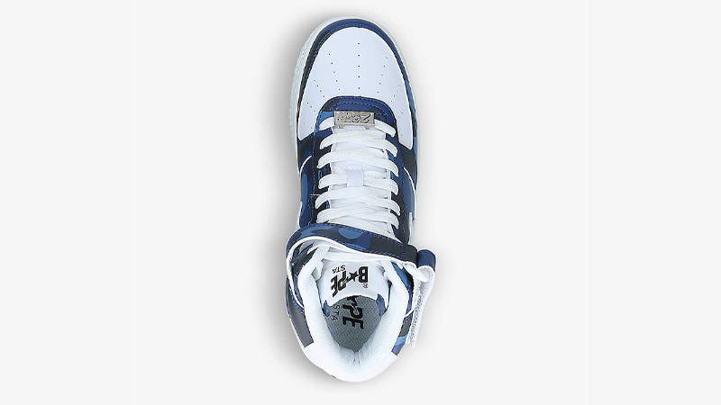 A BATHING APE Bape Sta Mid Camouflage Print Navy Middle