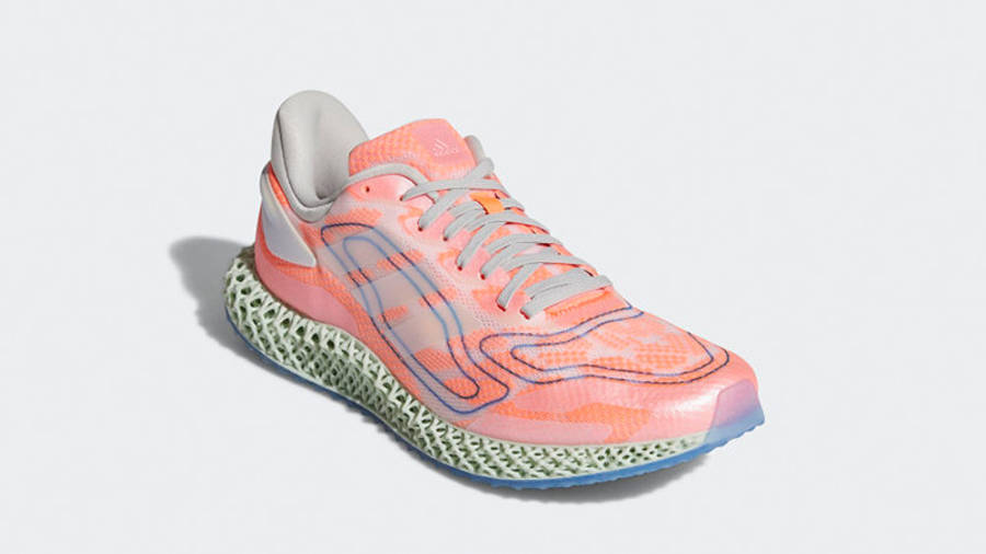 adidas 4D Run 1 0 Whte Signal Coral FW1234 front