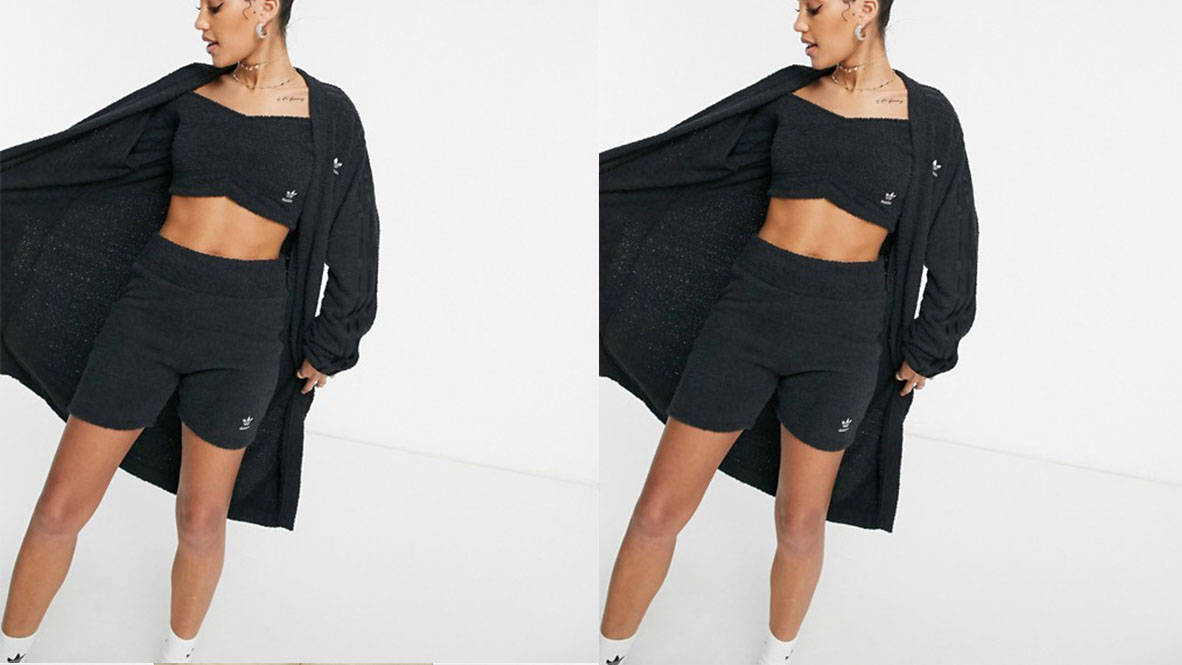 adidas originals fluffy knit cardigan