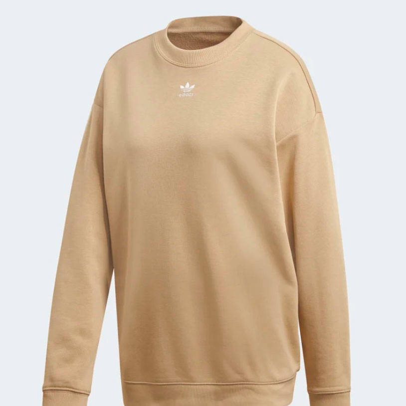 adidas trefoil essentials sweatshirt beige