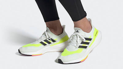 Adidas Ultra Boost 21 Running Shoes Black Blue Orange AW21