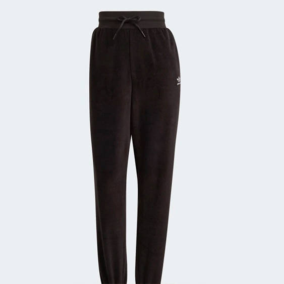 adidas velour sweatpants black