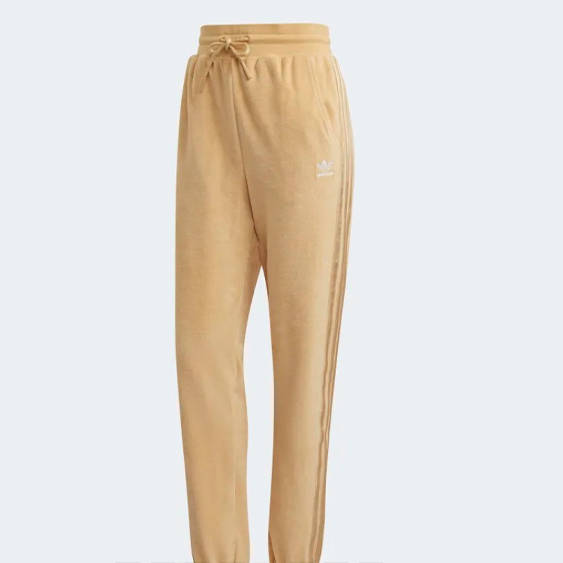adidas velour sweatpants gold