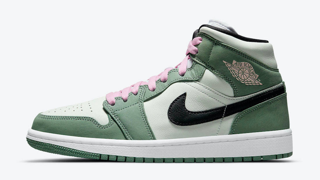 Air Jordan 1 Mid SE Dutch Green Pink