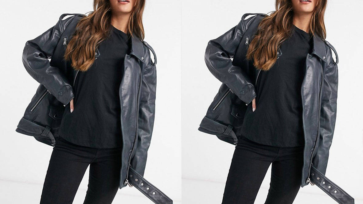 ASOS Design Leather Biker Jacket