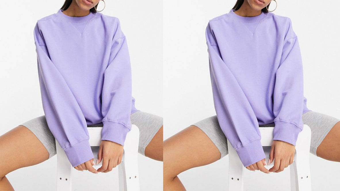 ASOS Design Oversized Sweatshirt Purple