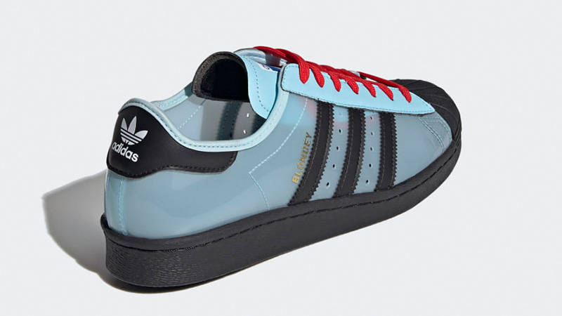 adidas superstar blue and black