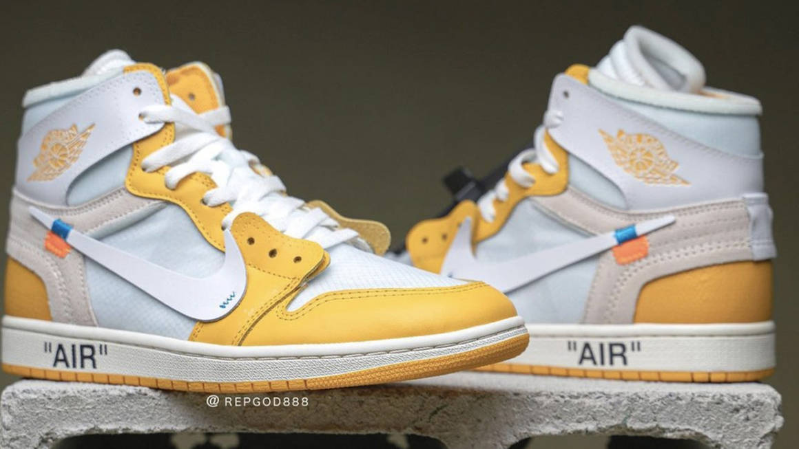 off white air jordan 1 canary yellow