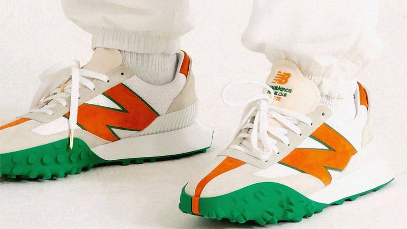 Casablanca x New Balance XC-72 Green Orange On Foot