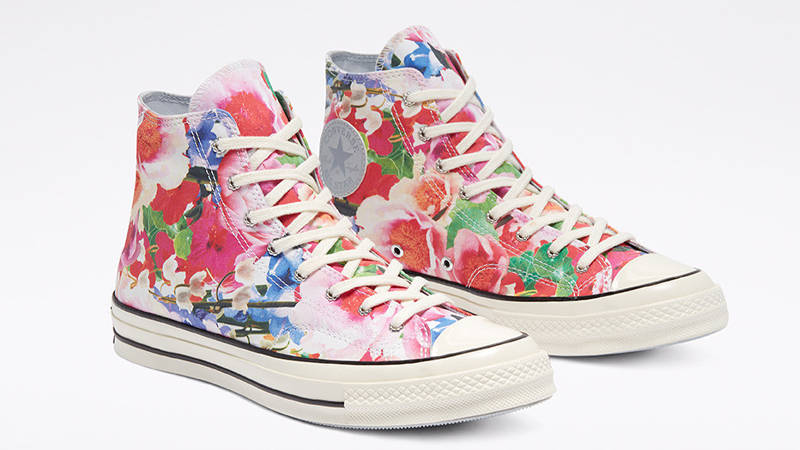 Converse Chuck 70 Hi Floral Pink Gravel Egret