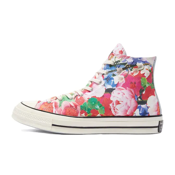 Pink floral converse online