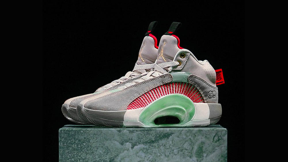 Image via CLOT CLOT x Air Jordan Retro 35 SP "Warrior Jade"