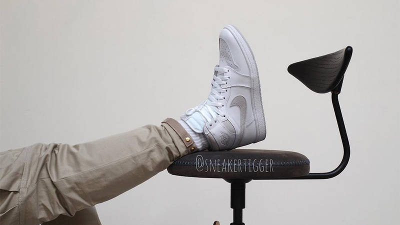 jordan 1 retro high 85 neutral grey on feet