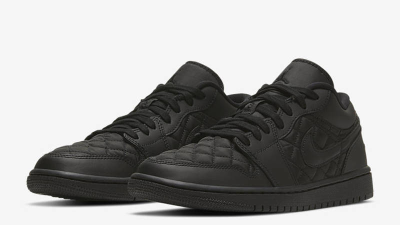 Jordan 1 Low Quilted Triple Black Front