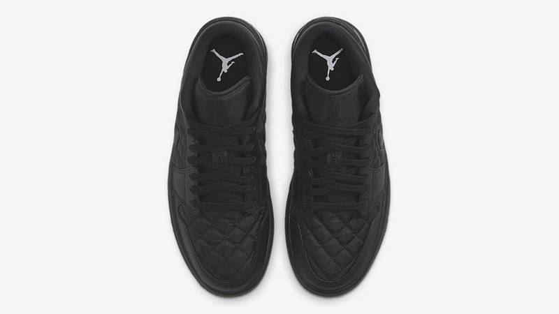 Jordan 1 Low Quilted Triple Black Middle
