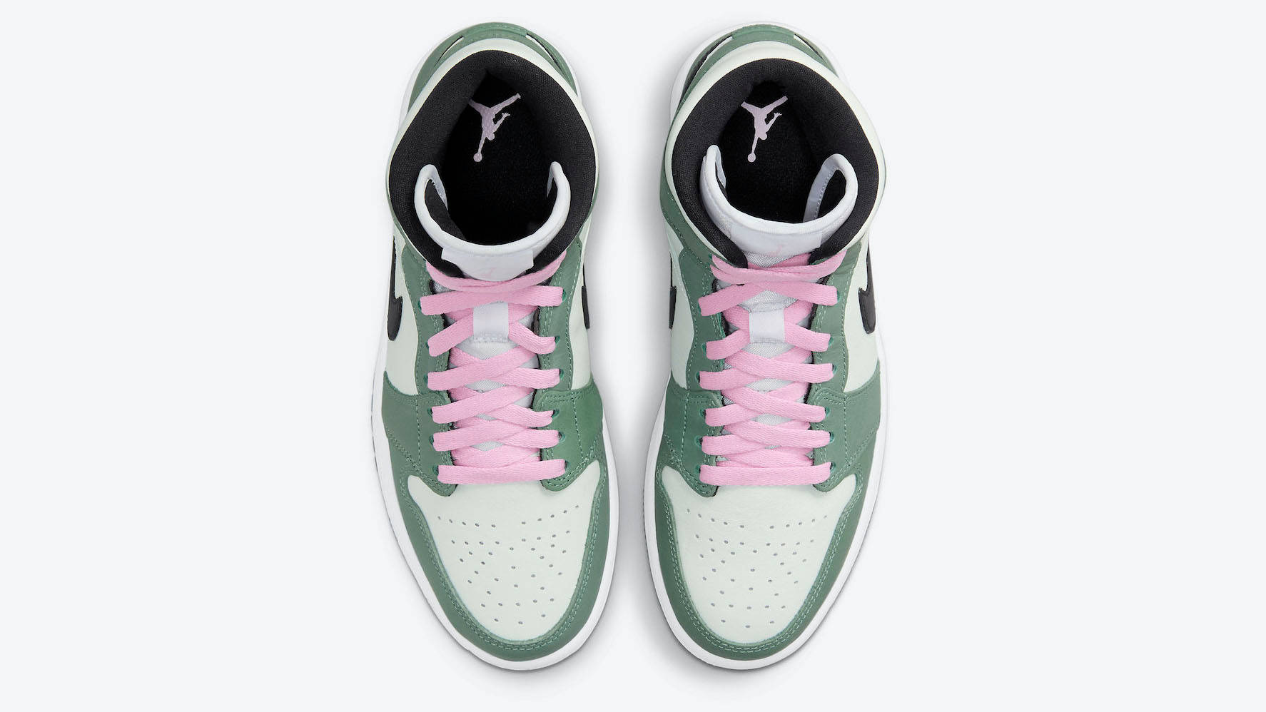 Jordan 1 Mid SE Dutch green pink.