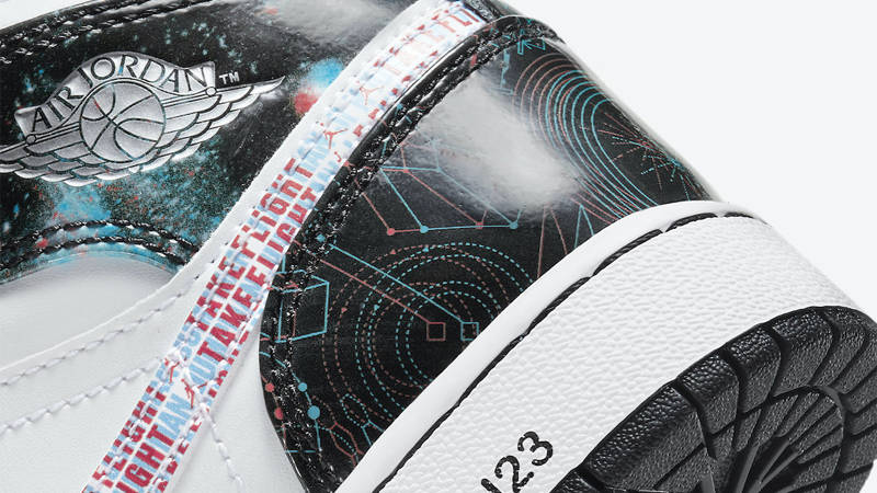 Jordan 1 Mid Take Flight Back Closeup