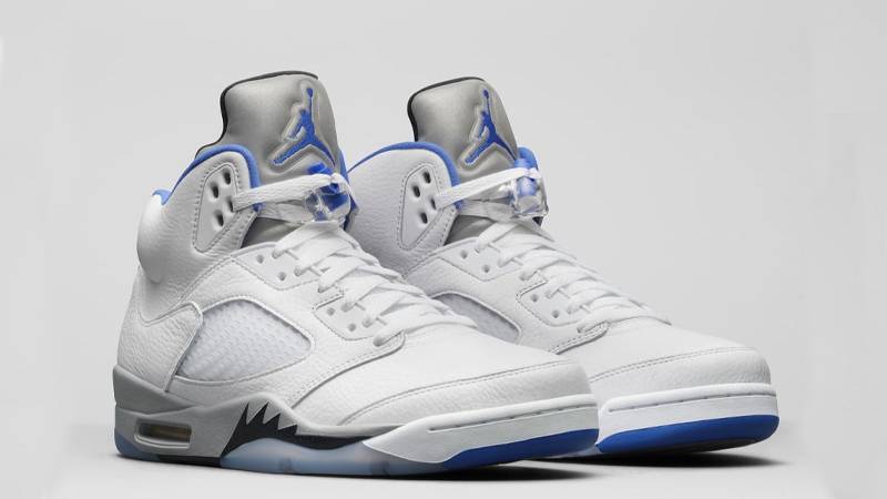 jordan 5 white hyper royal black