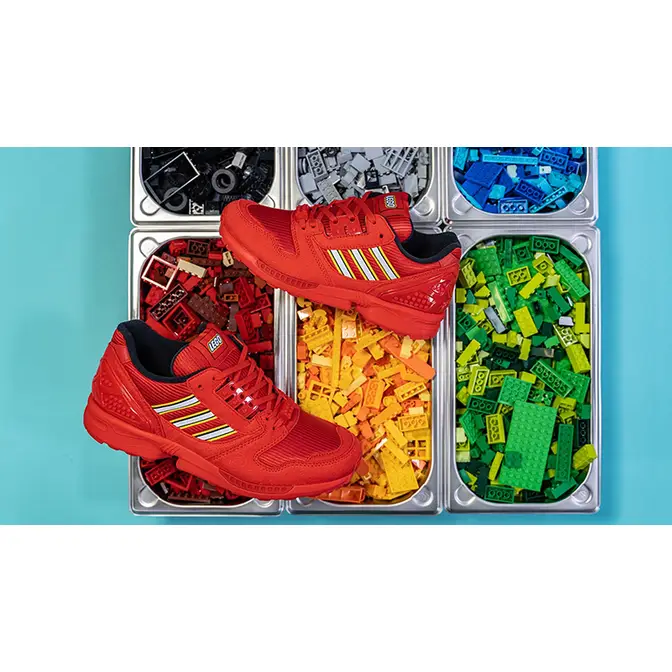 LEGO x solid adidas ZX 8000 Black Red Lifestyle