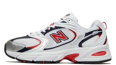 new balance 530 white and red