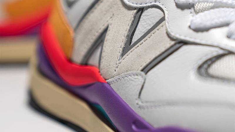 New Balance 5740 White Multi Front Closeup