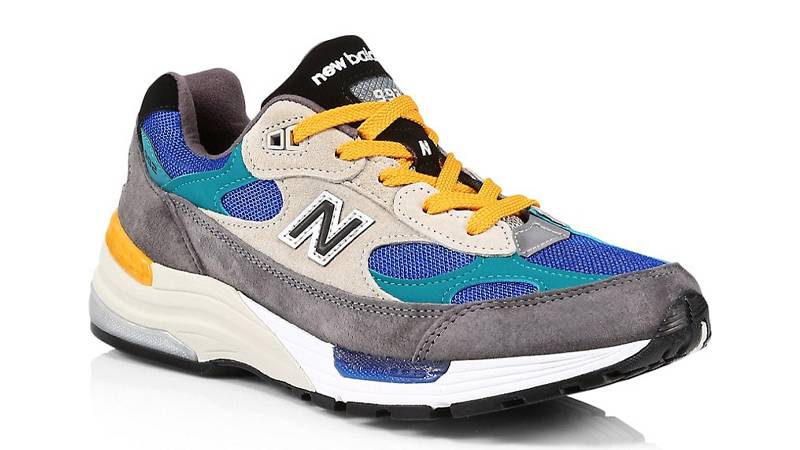 New Balance 992 Colorblock Grey Green Front