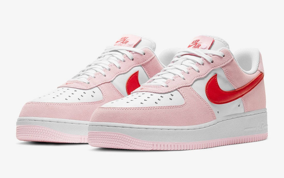 Nike AF1 Valentines Day 2021 white pink
