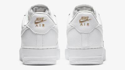 Nike Air Force 1 Gold Mini Swoosh White Metallic Gold