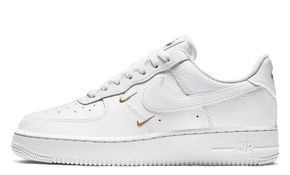 Nike Air Force 1 Gold Mini Swoosh White Metallic Gold | To | CT1989-100 | The Supplier