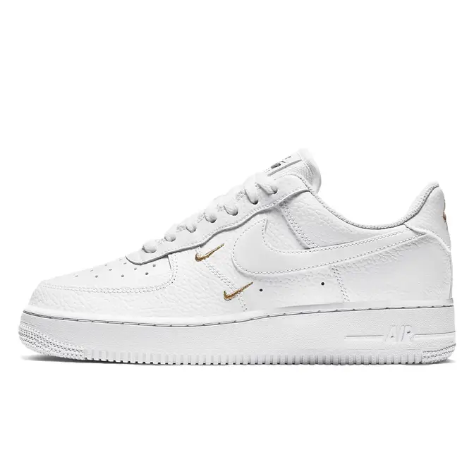 Nike Air Force 1 Gold Mini Swoosh White Metallic Gold | Where To Buy ...