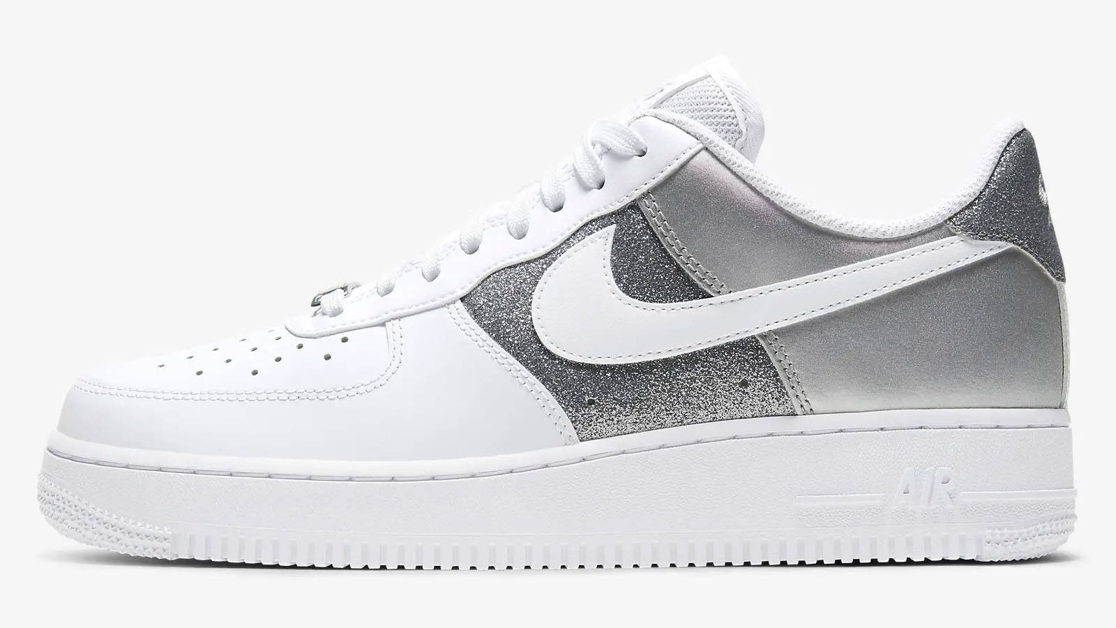 nike air force 1 grey glitter