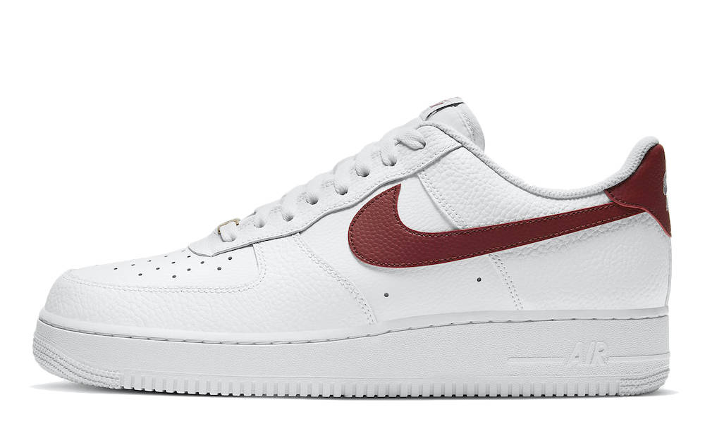 white air force ones with red bottoms