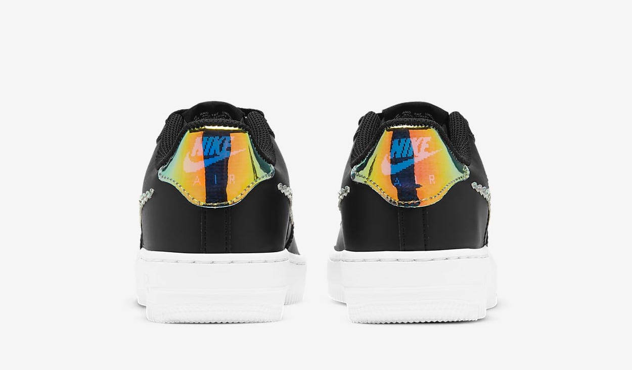 Nike Air Force 1 LV8 Black Iridescent heel