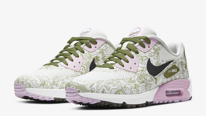 Nike Air Max 90 NRG Golf Asparagus Pink Foam Front