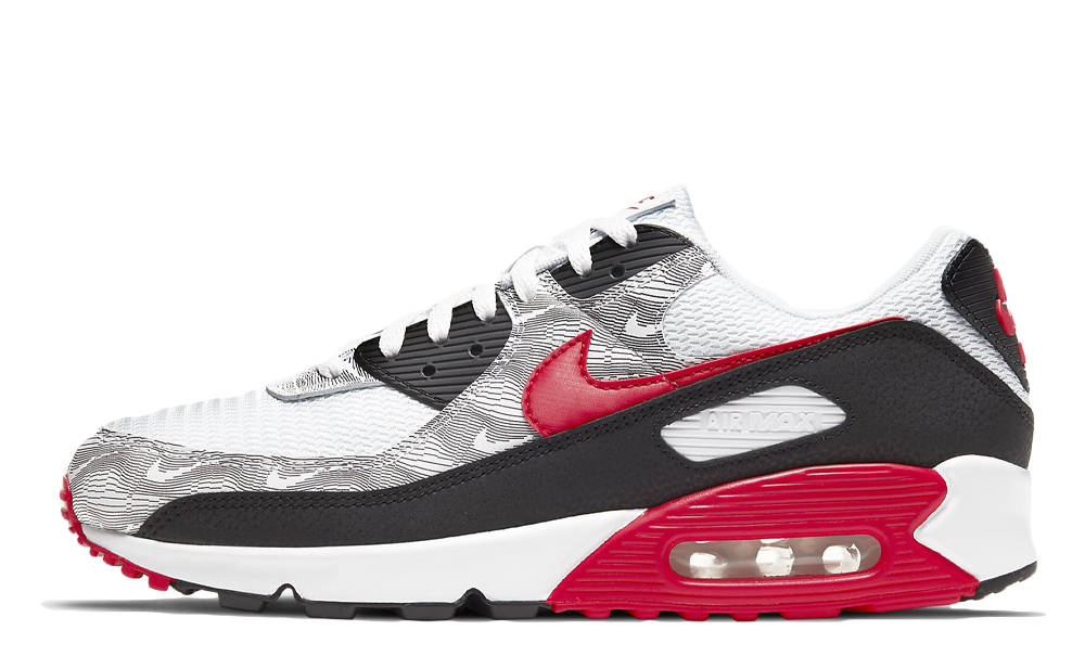 Air max hotsell 90 white/university red/black