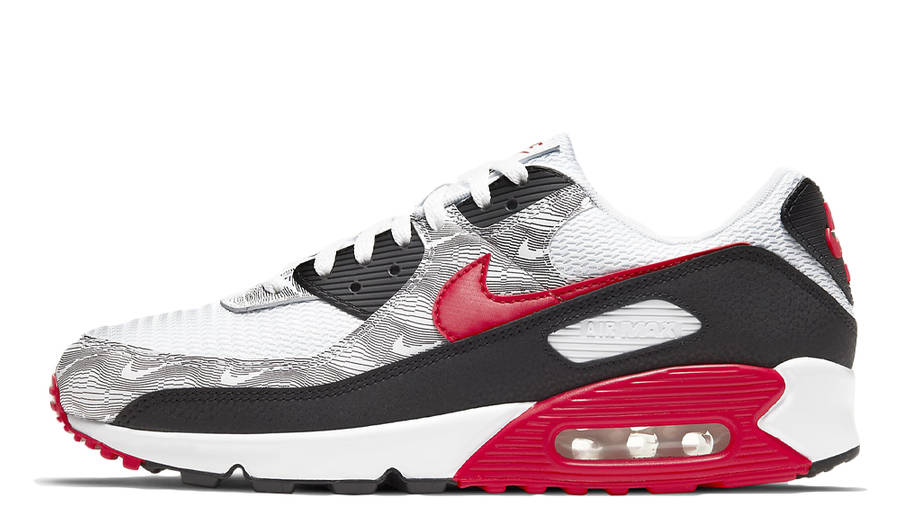 Nike Air Max 90 Topography White University Red | Where To Buy 