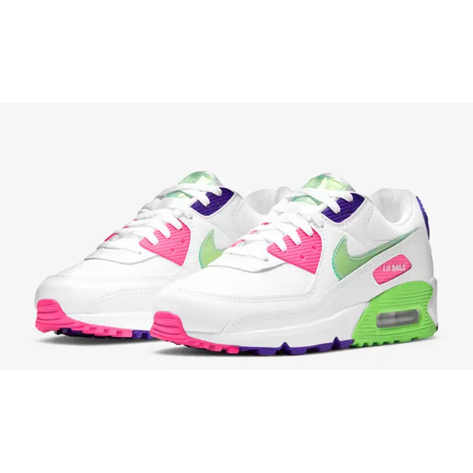 Nike Air Max 90 White Bright Neon | Where To Buy | DH0250-100 | The ...