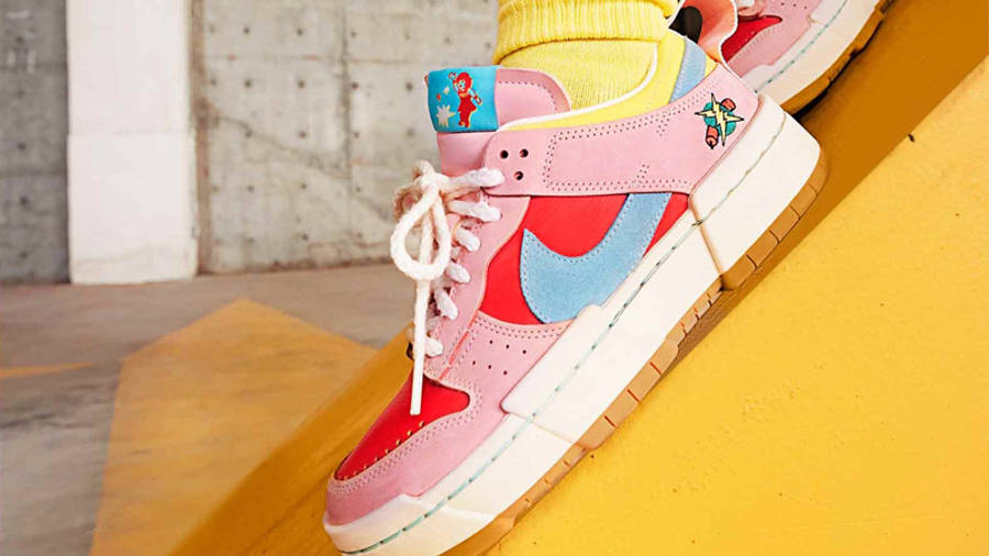 Nike Dunk Low Disrupt Chinese New Year Pink Red On Foot
